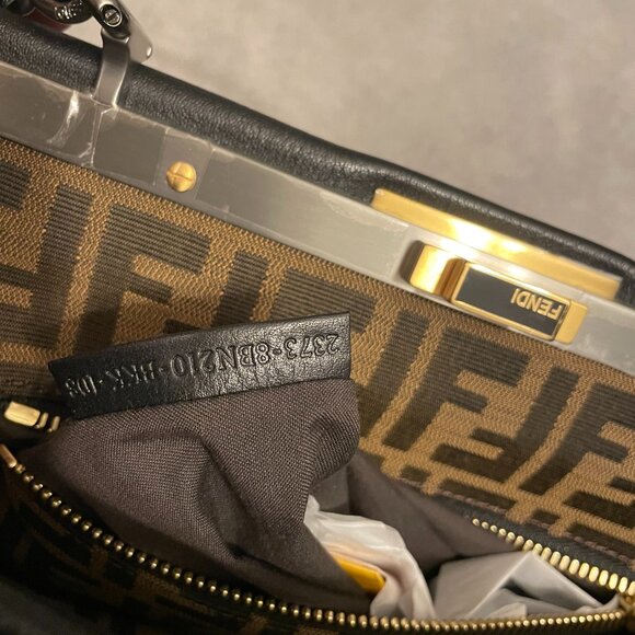 Fendi Goatskin Peekaboo (ISeeU) Satchel - Black - Picture 9 of 16